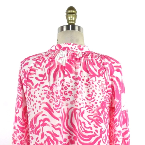 Lilly Pulitzer Pink Light Long Sleeve Blouse S - Picture 5 of 7